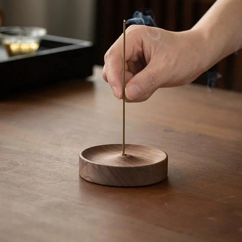 1x Solid Wooded Incense Burner Handmade Hanging Sandalwood Incense Sticks Holders Zen Meditation