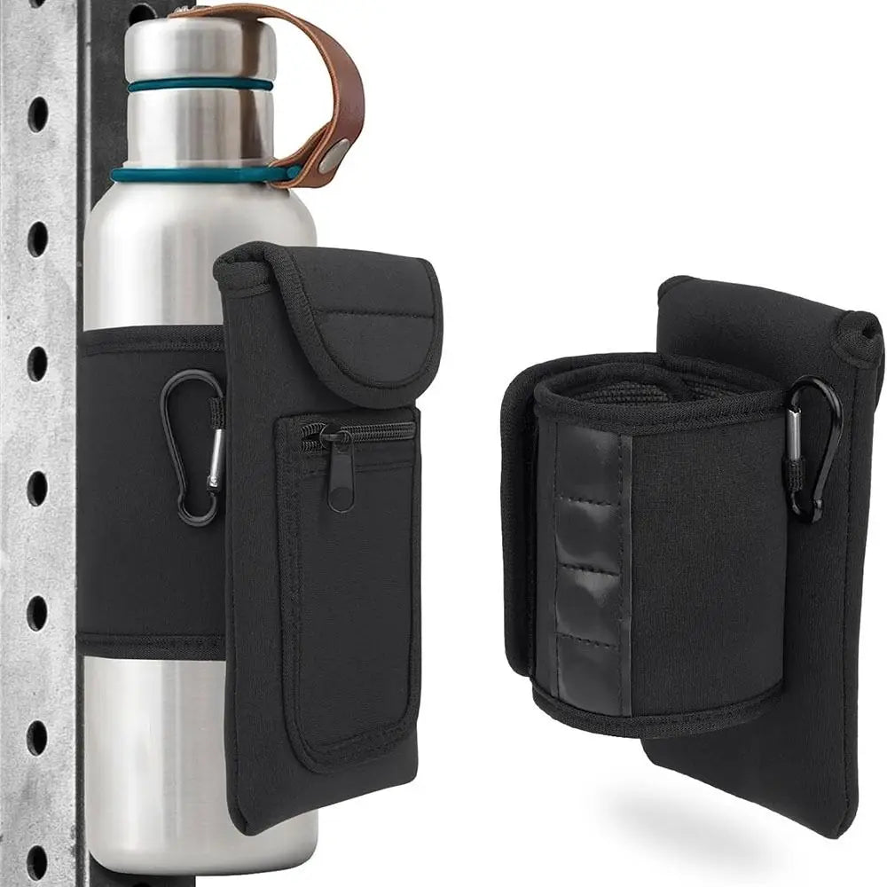Water Bottle Elastic Sleeve Reusable Gym Accessories Elastic Magnetic Gym Bag Waterproof Water Bottle Pockets