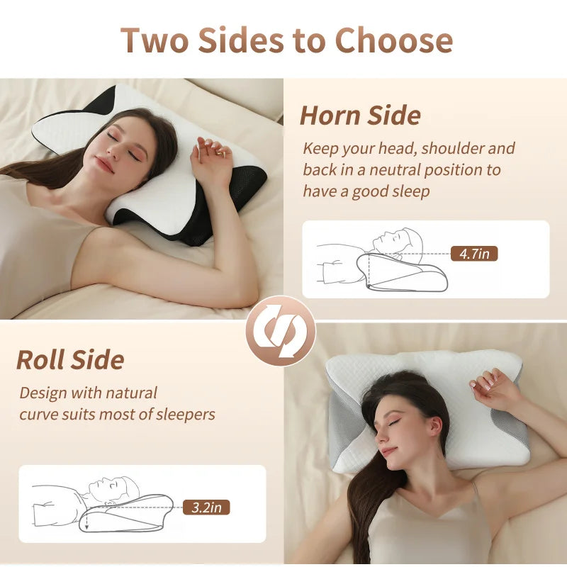 Memory Foam Pillow Core Ergonomic Ice Silk Adult Memory Cotton Neck Support Pillow