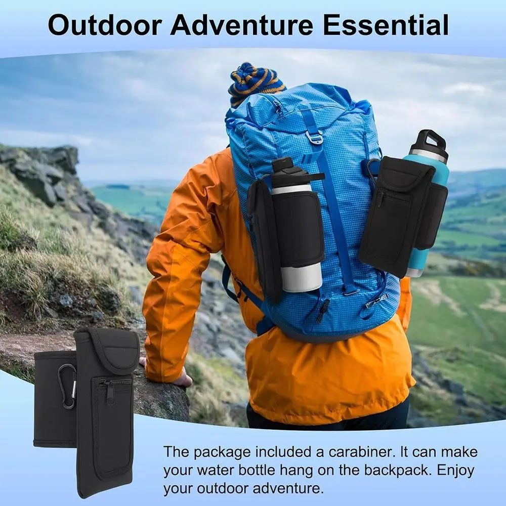 Water Bottle Elastic Sleeve Reusable Gym Accessories Elastic Magnetic Gym Bag Waterproof Water Bottle Pockets