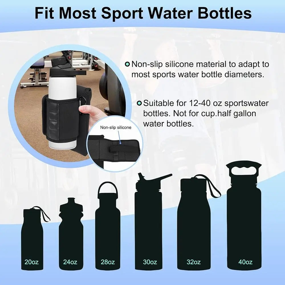 Water Bottle Elastic Sleeve Reusable Gym Accessories Elastic Magnetic Gym Bag Waterproof Water Bottle Pockets