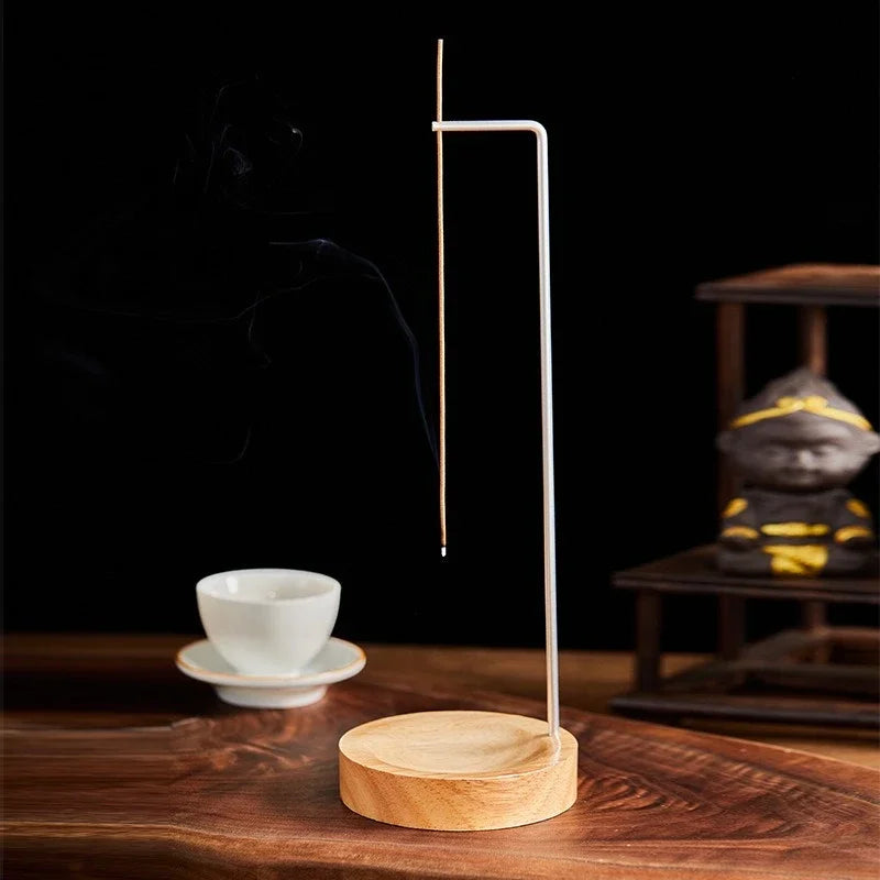 1x Solid Wooded Incense Burner Handmade Hanging Sandalwood Incense Sticks Holders Zen Meditation