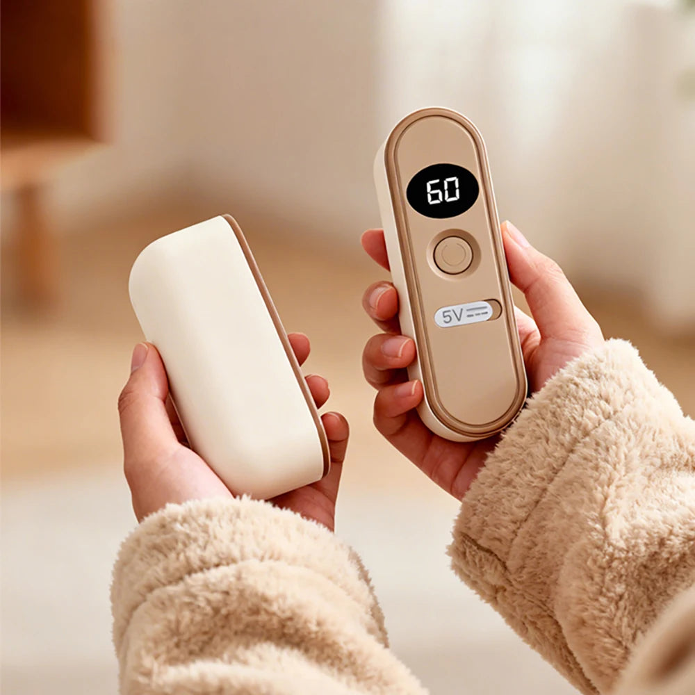 Magnetic Hand Warmer 2 in 1 Digital Display Long-Lasting Warmth Fast Heating Electric Hand Warmer for Winter
