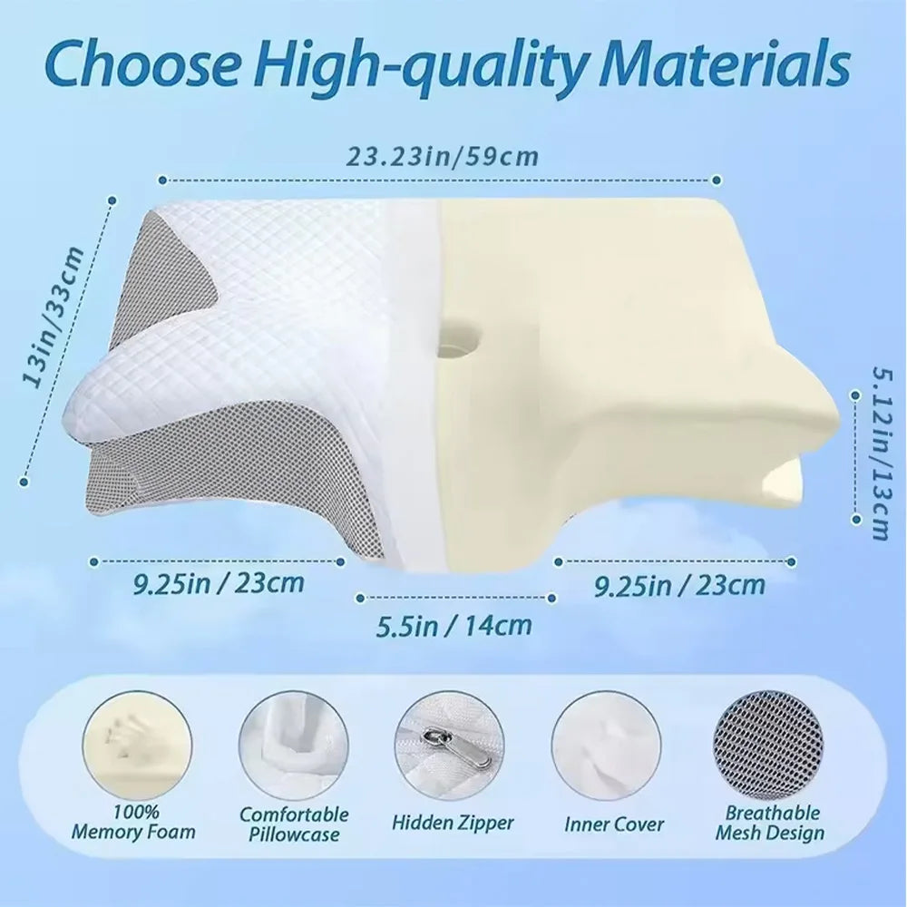 Memory Foam Pillow Core Ergonomic Ice Silk Adult Memory Cotton Neck Support Pillow