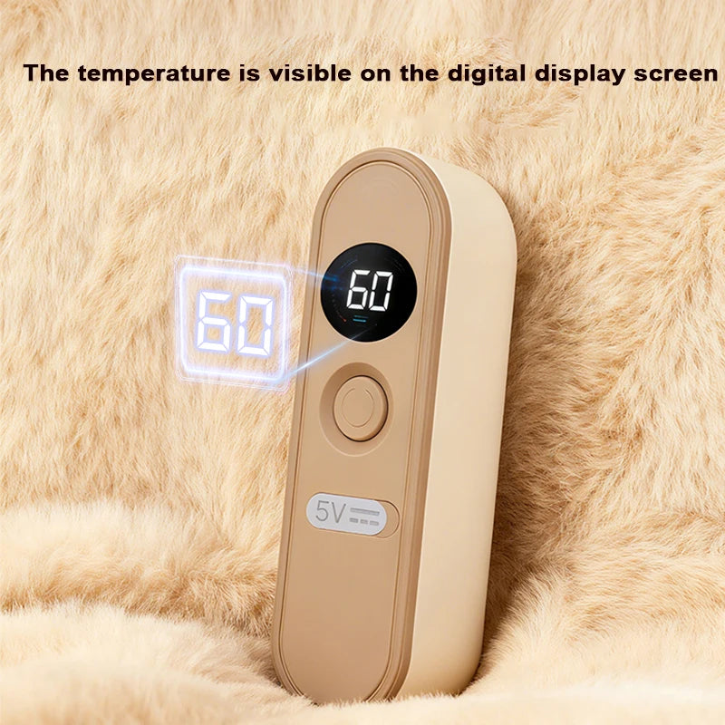 Magnetic Hand Warmer 2 in 1 Digital Display Long-Lasting Warmth Fast Heating Electric Hand Warmer for Winter